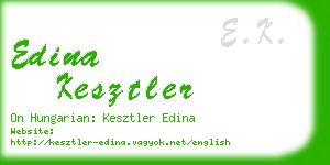 edina kesztler business card